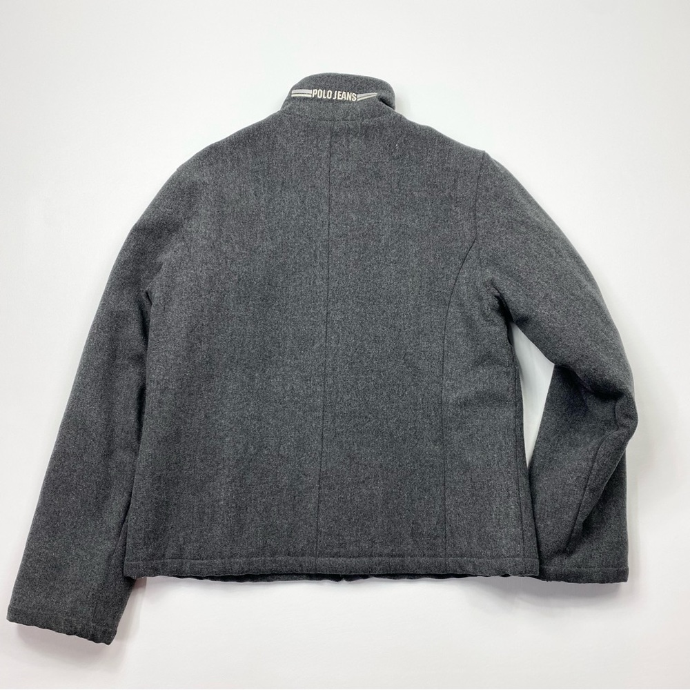 Men’s VTG Polo Jeans Company Ralph Lauren Wool Blend Shell FZ Jacket Size Large - Picture 3 of 5